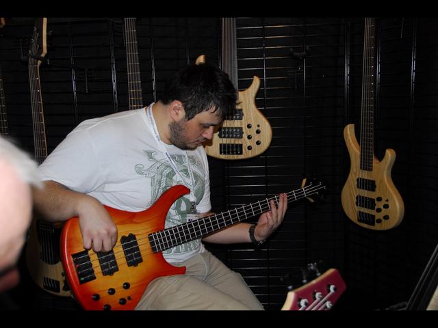 Chris Rusty with "BaseX.oc" 4-String Bass