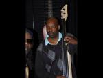 Raul Walton with a Fichter Electric Upright Bass
